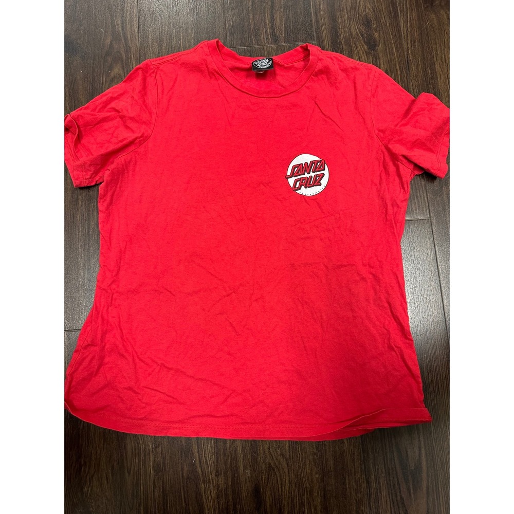 Santa Cruz Skateboards Classic Dot Tee - Red - Size Large - Made in USA